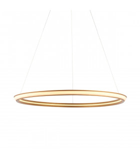 Single Pendant Ceiling Lamp Satin Gold Paint White-1