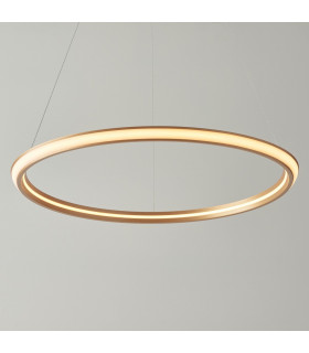 Single Pendant Ceiling Lamp Satin Gold Paint White-2