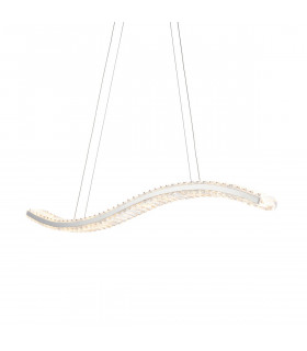 Single Pendant Ceiling Lamp Chrome Plate Crystal-1