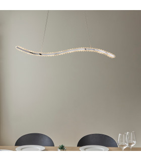 Single Pendant Ceiling Lamp Chrome Plate Crystal-2