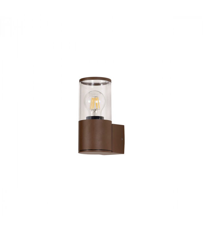 Kirkwood Outdoor Wall Lamp E27 IP54 Matt Brown Clear-4