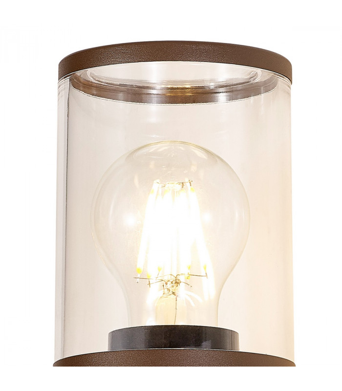 Kirkwood Outdoor Wall Lamp E27 IP54 Matt Brown Clear-5