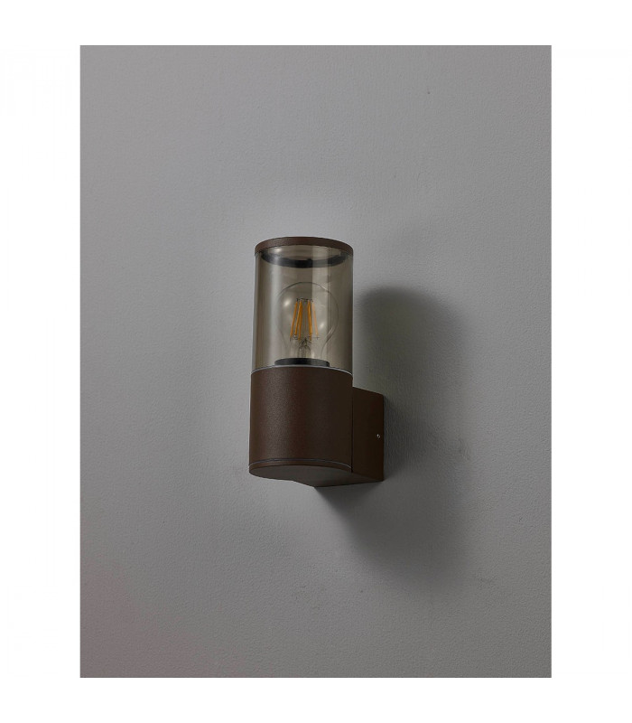 Kirkwood Outdoor Wall Lamp E27 IP54 Matt Brown Smoked-7