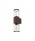 Kirkwood Outdoor Wall Lamp 2 Light E27 IP54 Matt Brown Clear-4