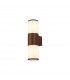Kirkwood Outdoor Wall Lamp 2 Light E27 IP54 Matt Brown Opal-1