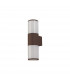 Kirkwood Outdoor Wall Lamp 2 Light E27 IP54 Matt Brown Opal-4