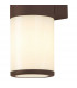 Kirkwood Outdoor Wall Lamp 2 Light E27 IP54 Matt Brown Opal-6
