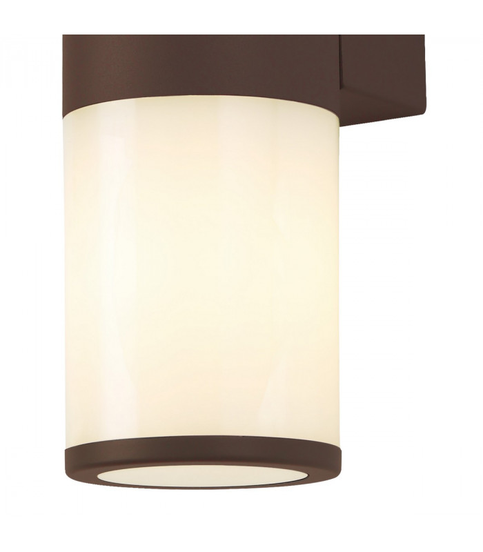 Kirkwood Outdoor Wall Lamp 2 Light E27 IP54 Matt Brown Opal-6