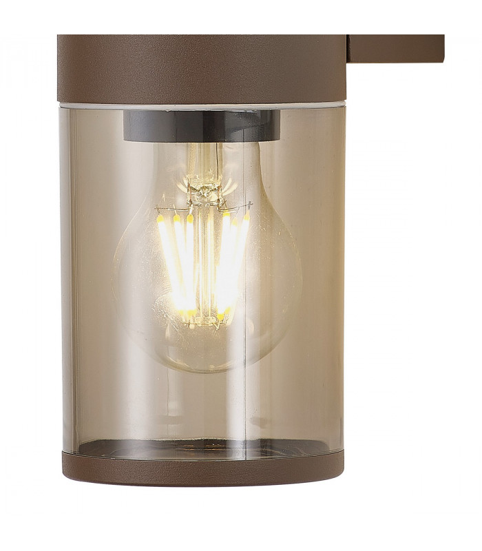 Kirkwood Outdoor Wall Lamp 2 Light E27 IP54 Matt Brown Smoked-5