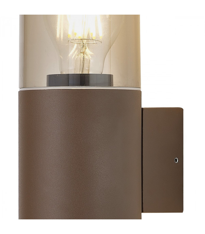 Kirkwood Outdoor Wall Lamp 2 Light E27 IP54 Matt Brown Smoked-6