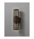 Kirkwood Outdoor Wall Lamp 2 Light E27 IP54 Matt Brown Smoked-7
