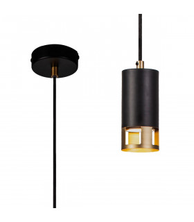 Phelps Ceiling Pendant GU10 Black Painted Gold-1