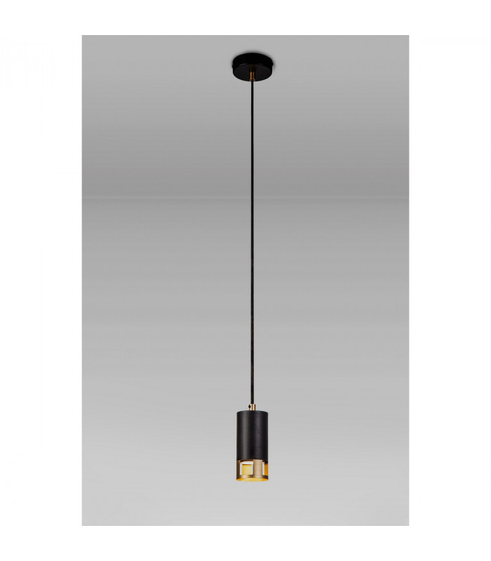 Phelps Ceiling Pendant GU10 Black Painted Gold-3
