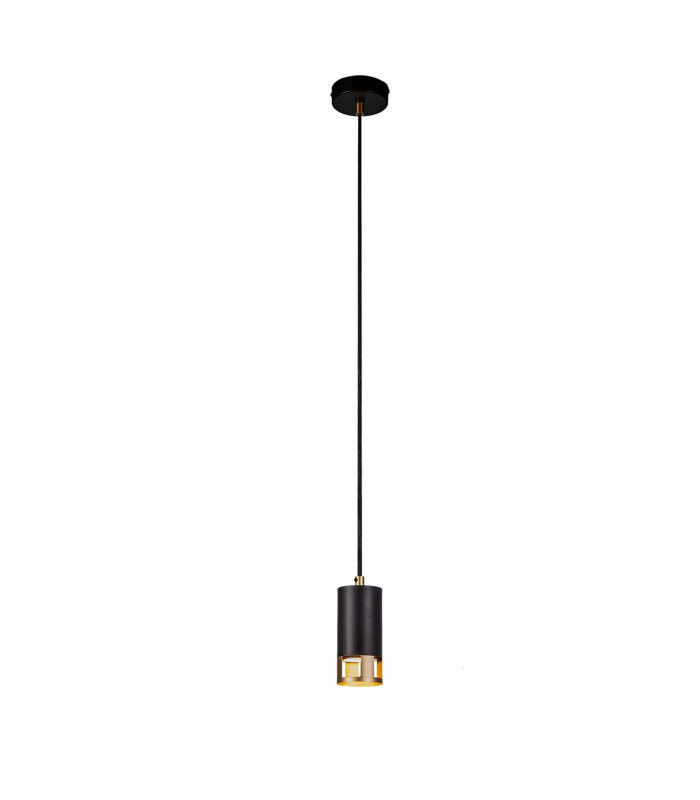 Phelps Ceiling Pendant GU10 Black Painted Gold-4
