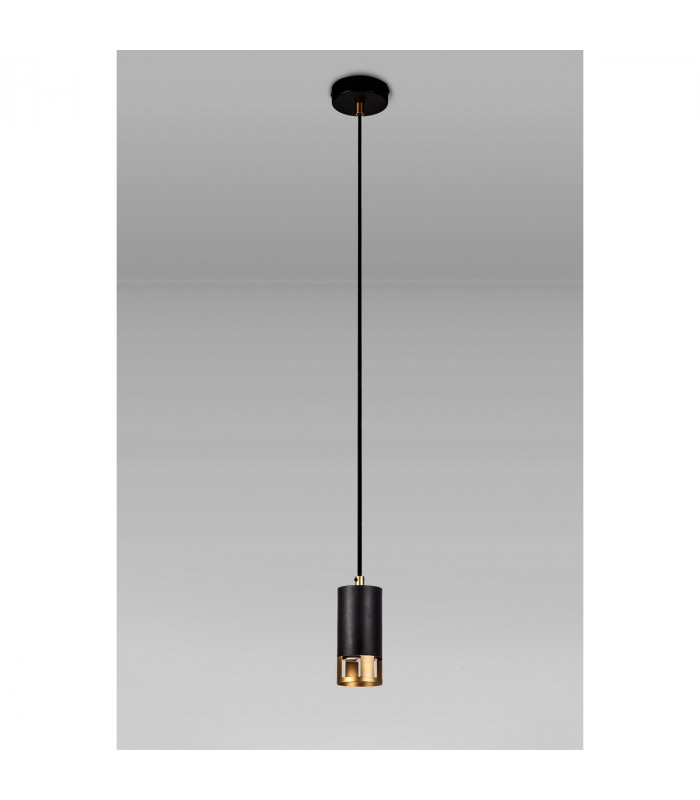 Phelps Ceiling Pendant GU10 Black Painted Gold-8