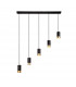Phelps 5 Light Bar Linear Ceiling Pendant GU10 Black Painted Gold-1