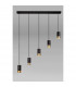 Phelps 5 Light Bar Linear Ceiling Pendant GU10 Black Painted Gold-3