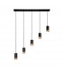 Phelps 5 Light Bar Linear Ceiling Pendant GU10 Black Painted Gold-4