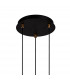 Phelps 3 Light Round Ceiling Pendant GU10 Black Painted Gold-5