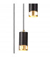 Phelps 3 Light Round Ceiling Pendant GU10 Black Painted Gold-6