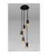 Phelps 5 Light Round Ceiling Pendant GU10 Black Painted Gold-3