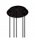Phelps 5 Light Round Ceiling Pendant GU10 Black Painted Gold-5