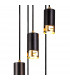 Phelps 5 Light Round Ceiling Pendant GU10 Black Painted Gold-6