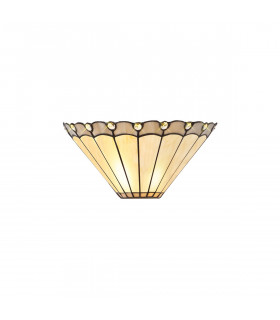 Middleburgh Tiffany Wall Lamp 2 Light E14 Grey Cream Crystal-1