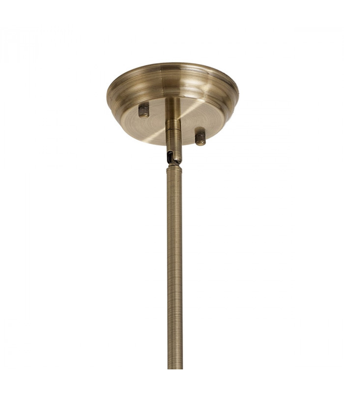 Worcester Ceiling Pendant E27 Antique Brass With Round 30cm Antique Brass Clear Glass Shade-5