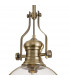 Worcester Ceiling Pendant E27 Antique Brass With Round 30cm Antique Brass Clear Glass Shade-6