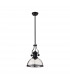 Worcester Ceiling Pendant E27 Matt Black With Round 30cm Matt Black Clear Glass Shade-4