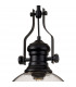 Worcester Ceiling Pendant E27 Matt Black With Round 30cm Matt Black Clear Glass Shade-6