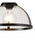 Worcester Ceiling Pendant E27 Matt Black With Round 30cm Matt Black Clear Glass Shade-7