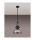 Worcester Ceiling Pendant E27 Matt Black With Round 30cm Matt Black Clear Glass Shade-8