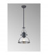 Worcester Ceiling Pendant E27 Graphite With Round 30cm Graphite Clear Glass Shade-3