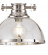 Worcester Ceiling Pendant E27 Polished Nickel With Round 30cm Polished Nickel Clear Glass Shade-7