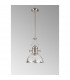 Worcester Ceiling Pendant E27 Polished Nickel With Round 30cm Polished Nickel Clear Glass Shade-8