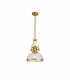 Worcester Ceiling Pendant E27 Satin Gold With Round 30cm Satin Gold Clear Glass Shade-1