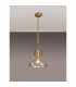 Worcester Ceiling Pendant E27 Satin Gold With Round 30cm Satin Gold Clear Glass Shade-3