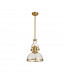 Worcester Ceiling Pendant E27 Satin Gold With Round 30cm Satin Gold Clear Glass Shade-4