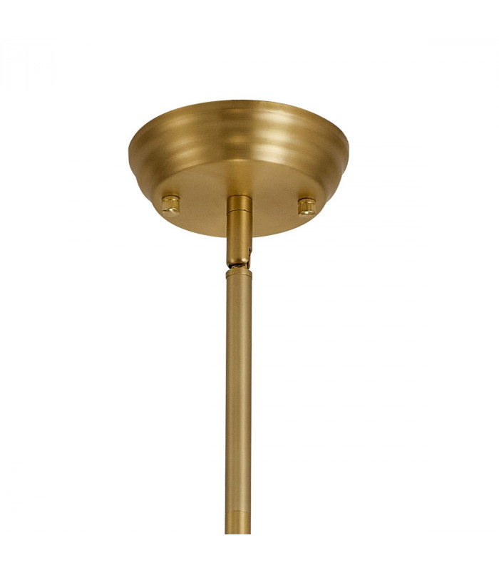 Worcester Ceiling Pendant E27 Satin Gold With Round 30cm Satin Gold Clear Glass Shade-5