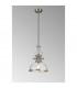 Worcester Ceiling Pendant E27 Satin Nickel With Round 30cm Satin Nickel Clear Glass Shade-3