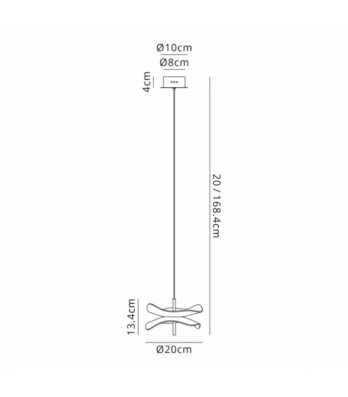 Amsterdam Ceiling Pendant 6W LED 4000K 460lm Polished Chrome-2