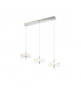 Amsterdam Linear Ceiling Pendant 3 Light 6W LED 4000K 1500lm Polished Chrome-1