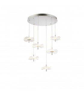 Amsterdam Round Ceiling Pendant 6 Light 6W LED 4000K 2800lm Polished Chrome-1