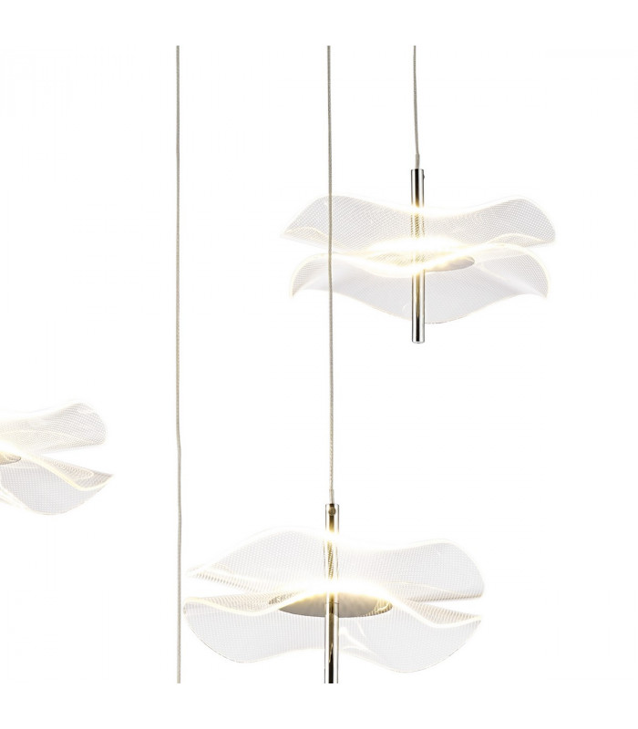 Amsterdam Round Ceiling Pendant 6 Light 6W LED 4000K 2800lm Polished Chrome-6