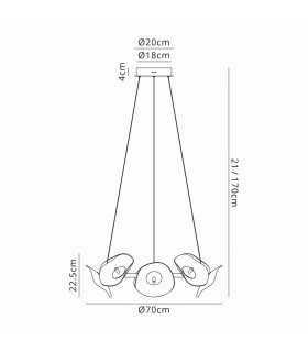 Amsterdam Ring Ceiling Pendant 8 Light 6W LED 4000K 3700lm Polished Chrome-2