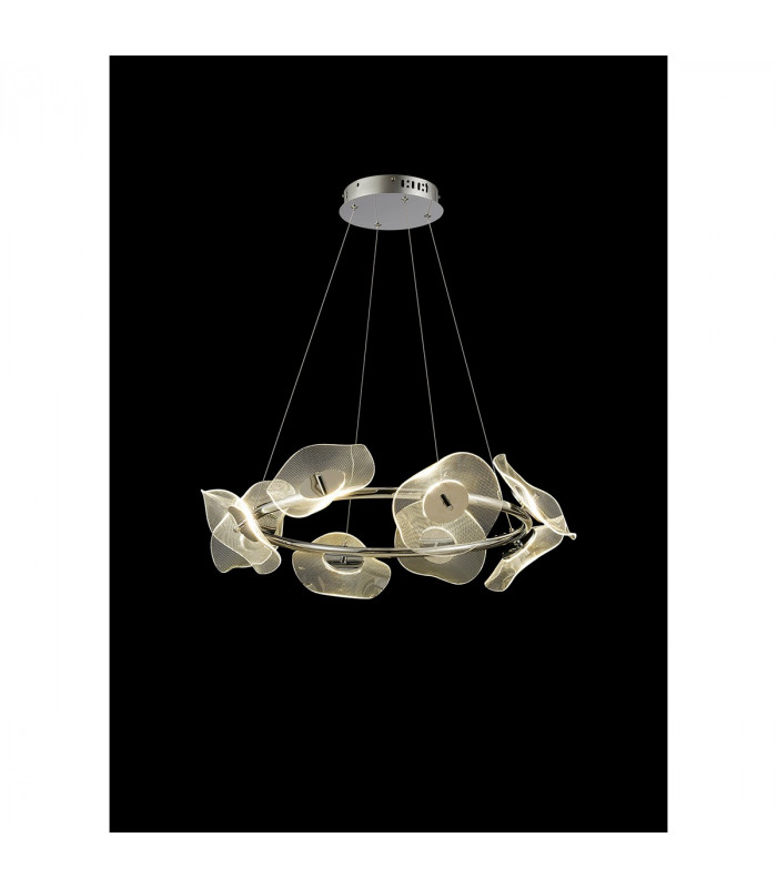 Amsterdam Ring Ceiling Pendant 8 Light 6W LED 4000K 3700lm Polished Chrome-3