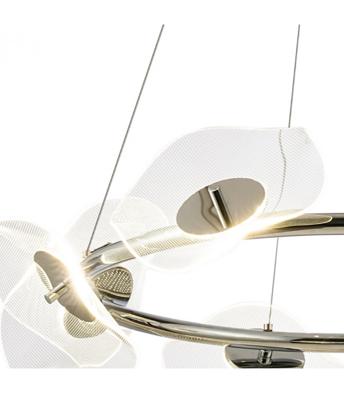 Amsterdam Ring Ceiling Pendant 8 Light 6W LED 4000K 3700lm Polished Chrome-6