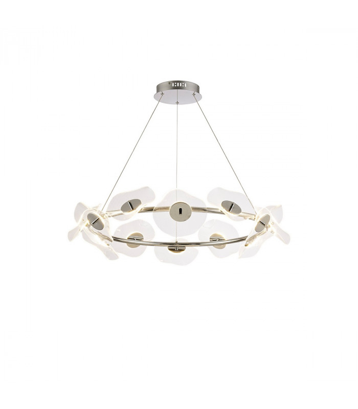 Amsterdam Ring Ceiling Pendant 12 Light 6W LED 4000K 4600lm Polished Chrome-1